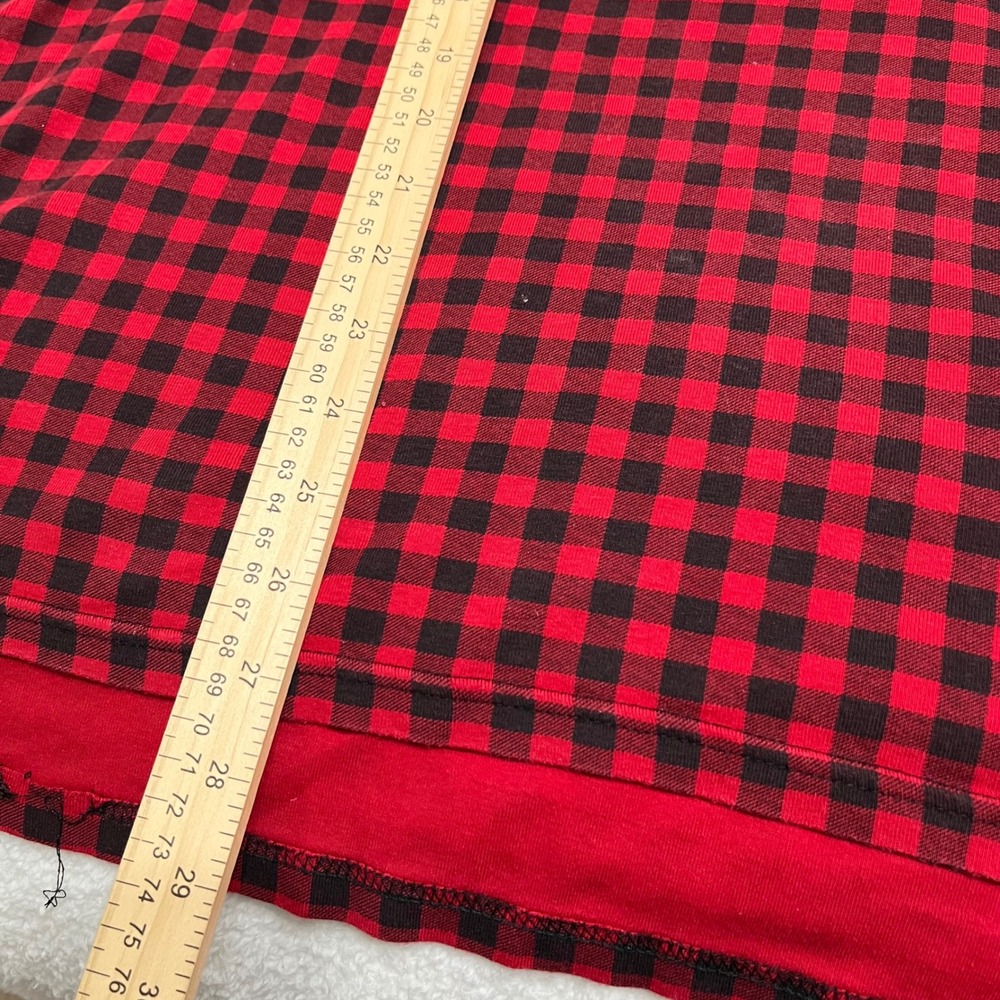CHAPS Red Black Buffalo Plaid Long Sleeve Henley Shirt Womens XXL - Picture 6 of 6